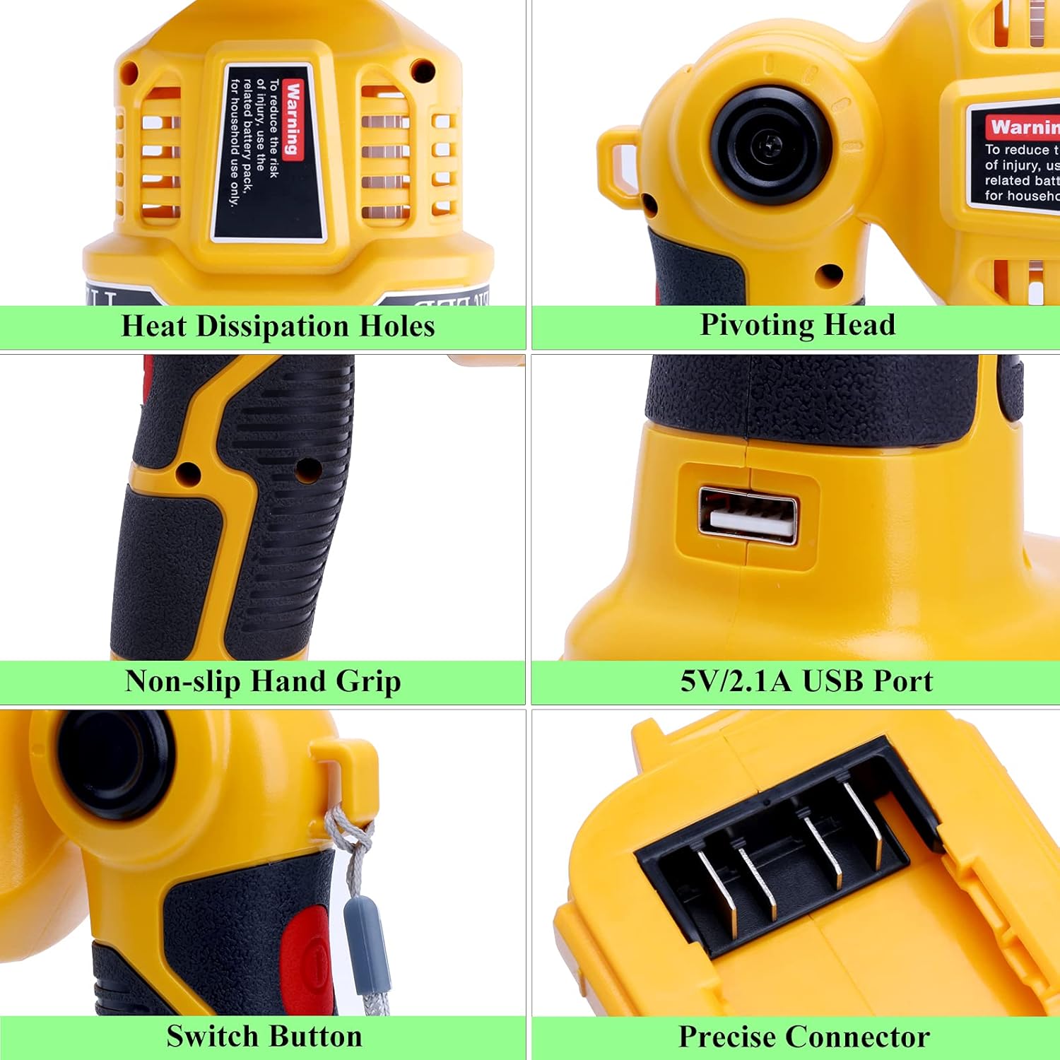 Luz Reflector Linterna Led Inalambrica Trabajo Iluminacion Elefly DCL043 - Image 4