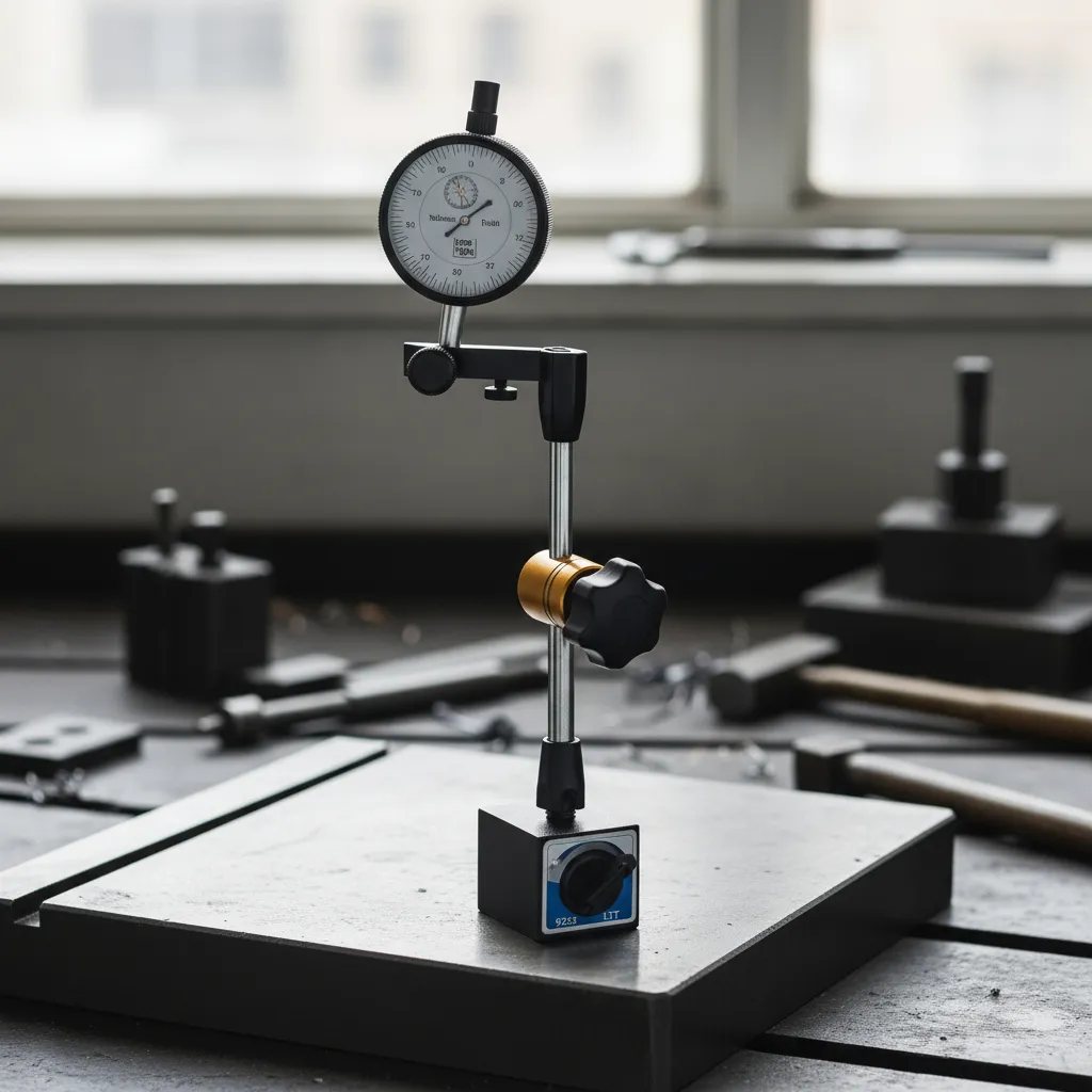 Combo Reloj Comparador Analogico 0-10mm Base Magnetica Mitutoyo 60kg CTB035 - Image 2