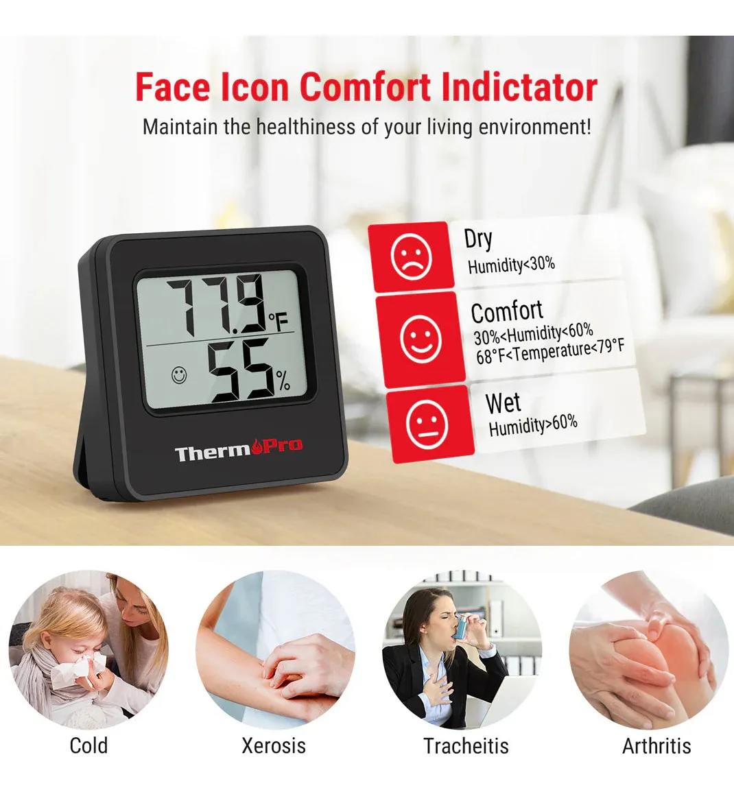 Termometro Digital Interior Humedad Higrometro Thermopro TP157 - Image 4