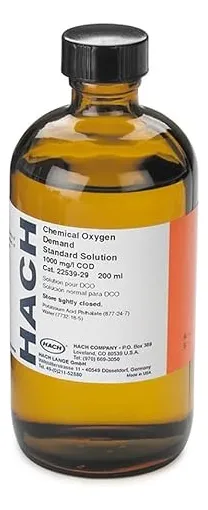 Solución Demanda Quimica Oxigeno DQO Botella 200ml Hach 225392