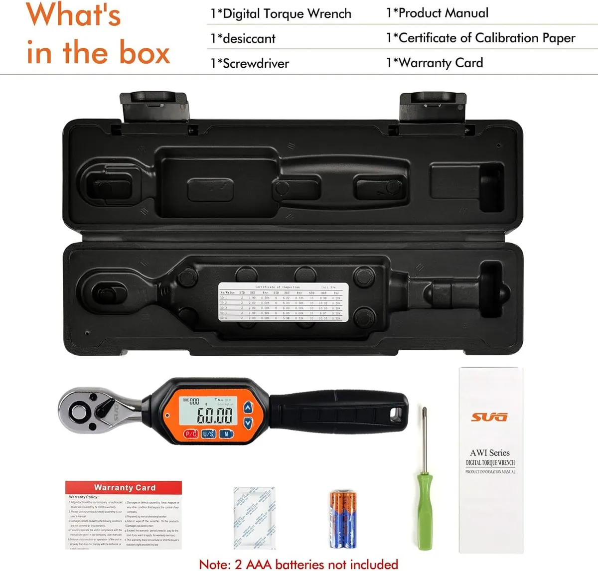 Torquimetro Digital Llave Bicicleta Automotriz 3/8 60nm Sugpv AWI-60 - Image 2