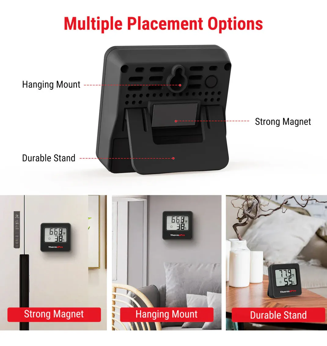 Termometro Digital Interior Humedad Higrometro Thermopro TP157 - Image 2