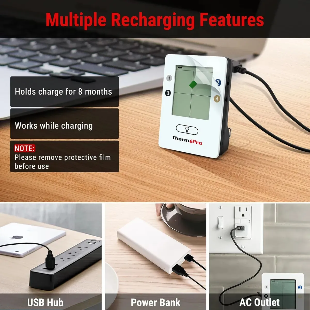 Termómetro Inalámbrico Carne Thermopro Bluetooth Cocina TP25 - Image 3