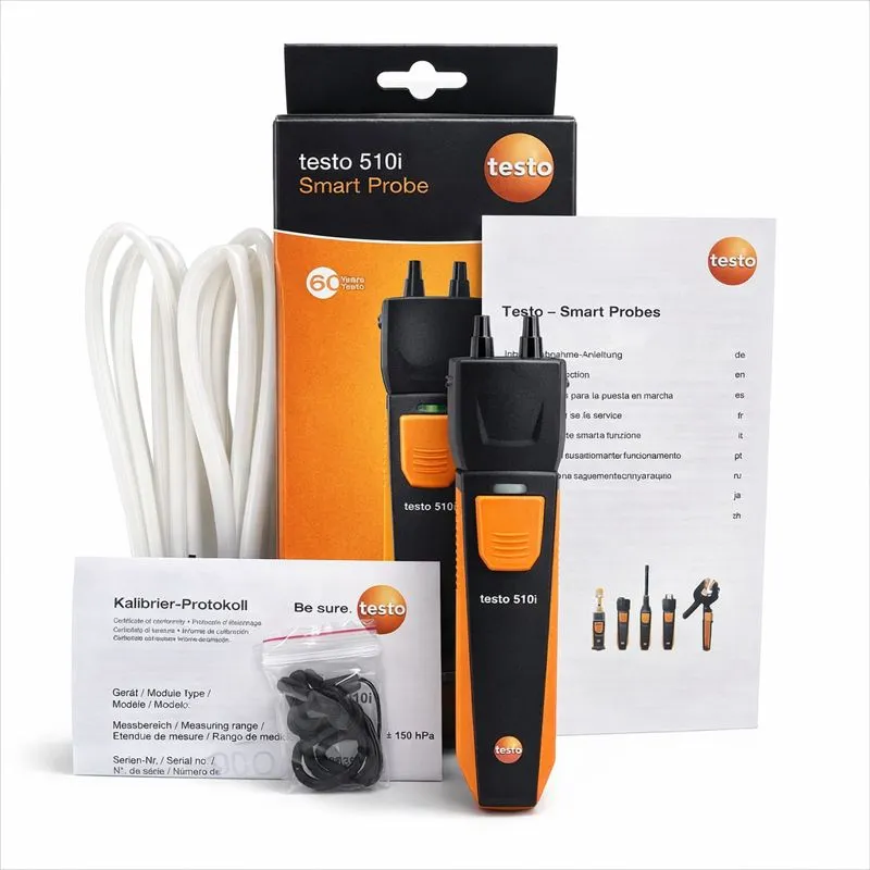 Manometro Diferencial Medidor Presión Flujo Gas Smart Testo 510i 510-i