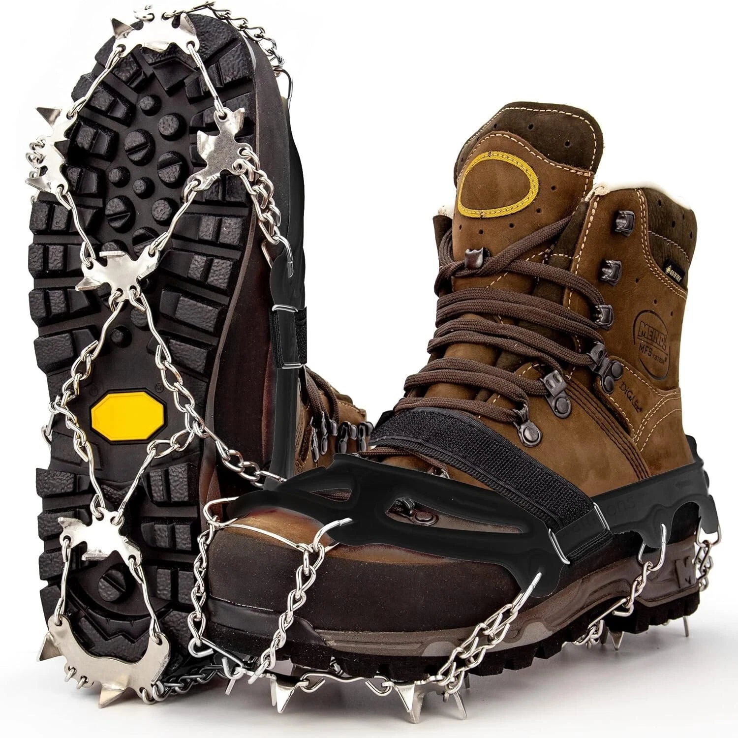 Par Crampones Antideslizantes Senderismo Escalar Hielo Nieve APST-Parent APST04