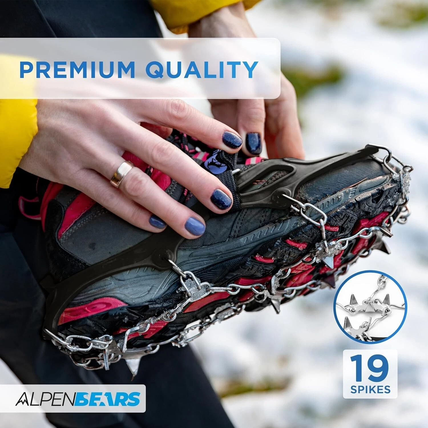 Par Crampones Antideslizantes Senderismo Escalar Hielo Nieve APST-Parent APST04 - Image 5