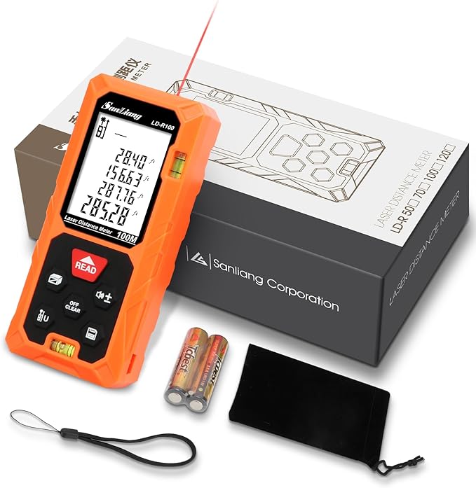 Medidor Distancia Laser 100m Digital Almacenamiento Datos