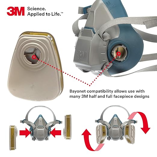 Cartucho Mascara Respiratoria Multigases Vapor 3m 6006 - Image 4