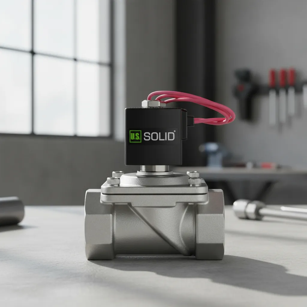 Válvula solenoide 1 1/4" de diámetro de acero inoxidable US Solid - Image 6