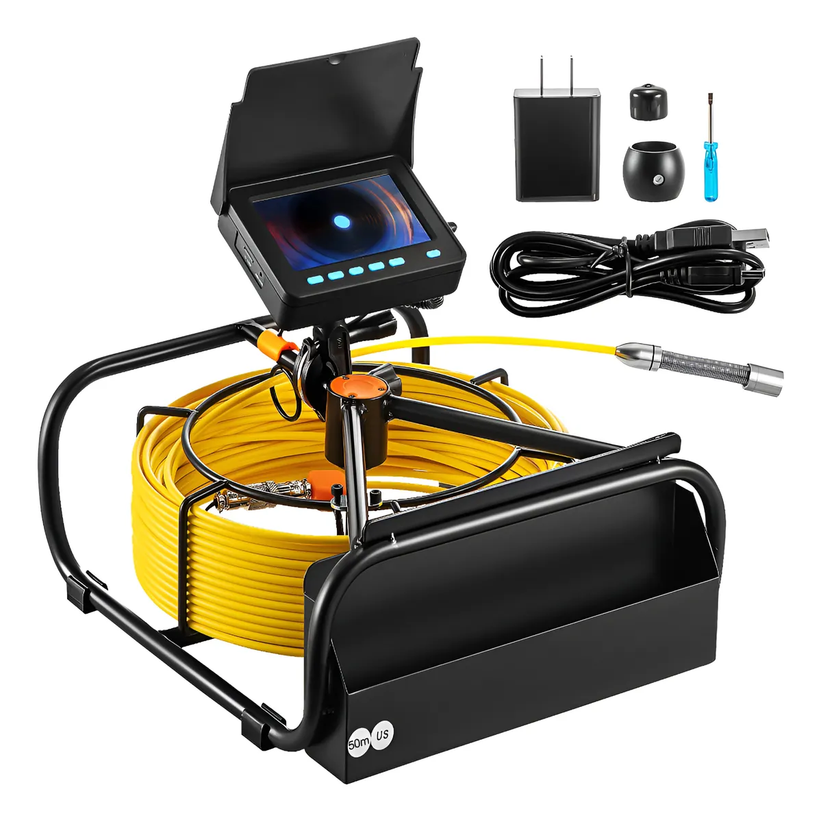 Boroscopio Cámara Inspección Tuberías Video Pantalla 50m Uimoso Cámara de inspección de tuberías de cámara de alcantarillado