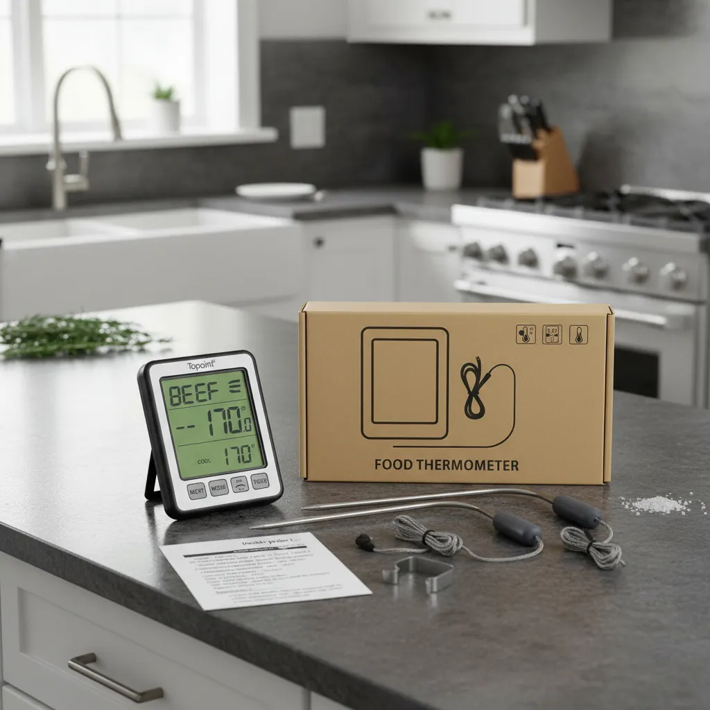 Termometro Digital Inalambrico Carnes 2 Sondas Topoint Digital - Image 7
