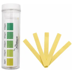 100 Tiras Reactivas para desinfectantes Amonio Cuaternario QAC QR5 FryOilSaver 0-500ppm
