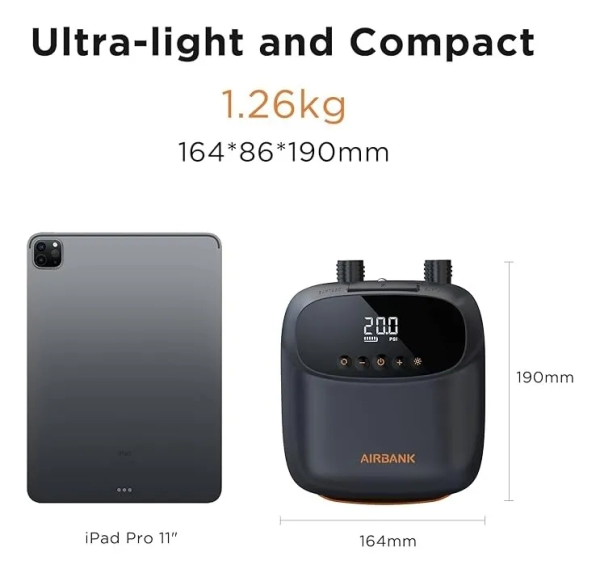 Inflador Eléctrico Bomba De Aire Usb Tablas Remo Deportes Airbank PUFFER Pro - Image 4