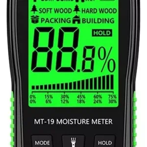 Medidor Humedad Higrómetro Madera Detector Digital Pantalla MT-19