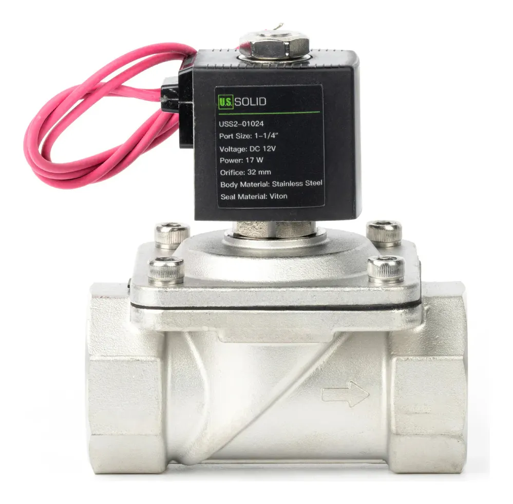 Válvula solenoide 1 1/4" de diámetro de acero inoxidable US Solid - Image 3