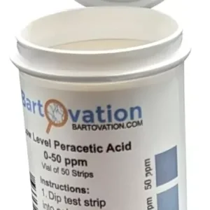 50 Tiras Reactivas Acido Peracetico 0-50ppm Desinfectantes Bartovation
