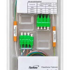 Splitter Divisor Fibra Optica Fiberhome 1 Entrada x 4 Salidas Plc S 104 N15 Sa15 A Gj