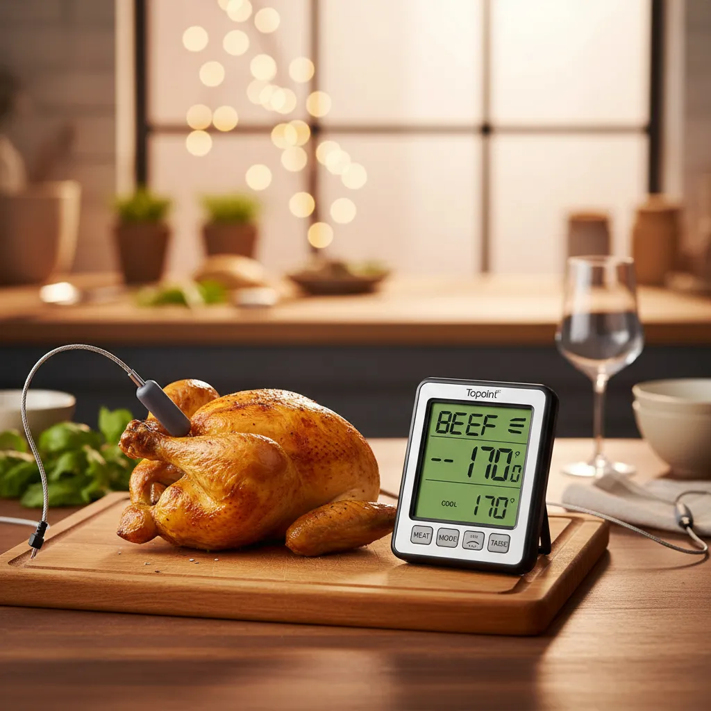 Termometro Digital Inalambrico Carnes 2 Sondas Topoint Digital - Image 2