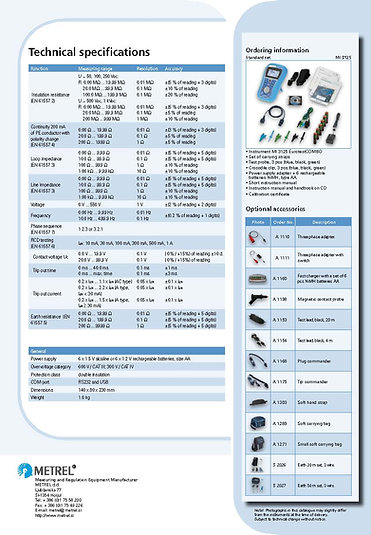 Telurimetro Digital Pantalla Medidor Resistencia Electrica Metrel MI-3125 - Image 2