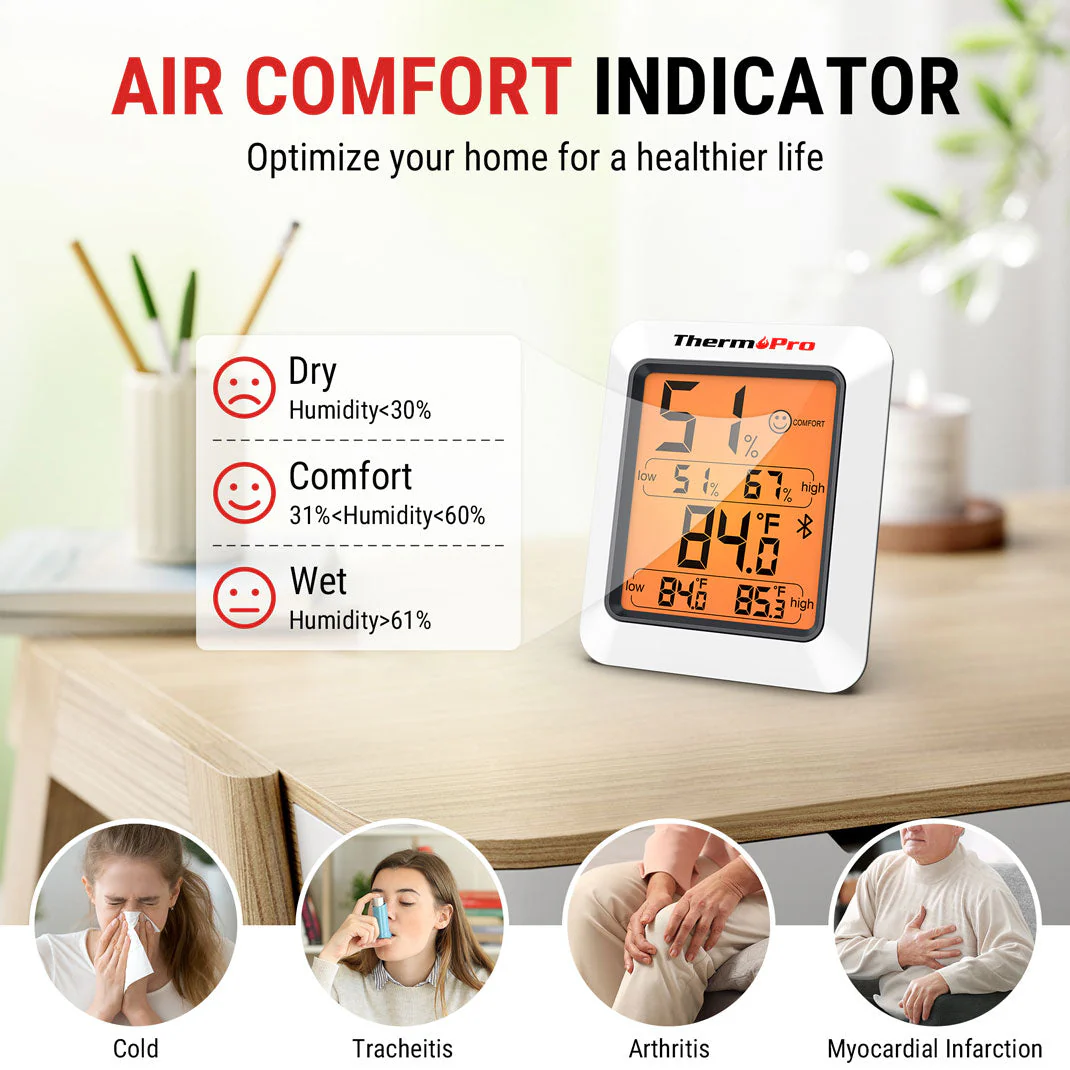 Termohigrometro Digital Humedad Bluetooth Thermopro TP350 - Image 2